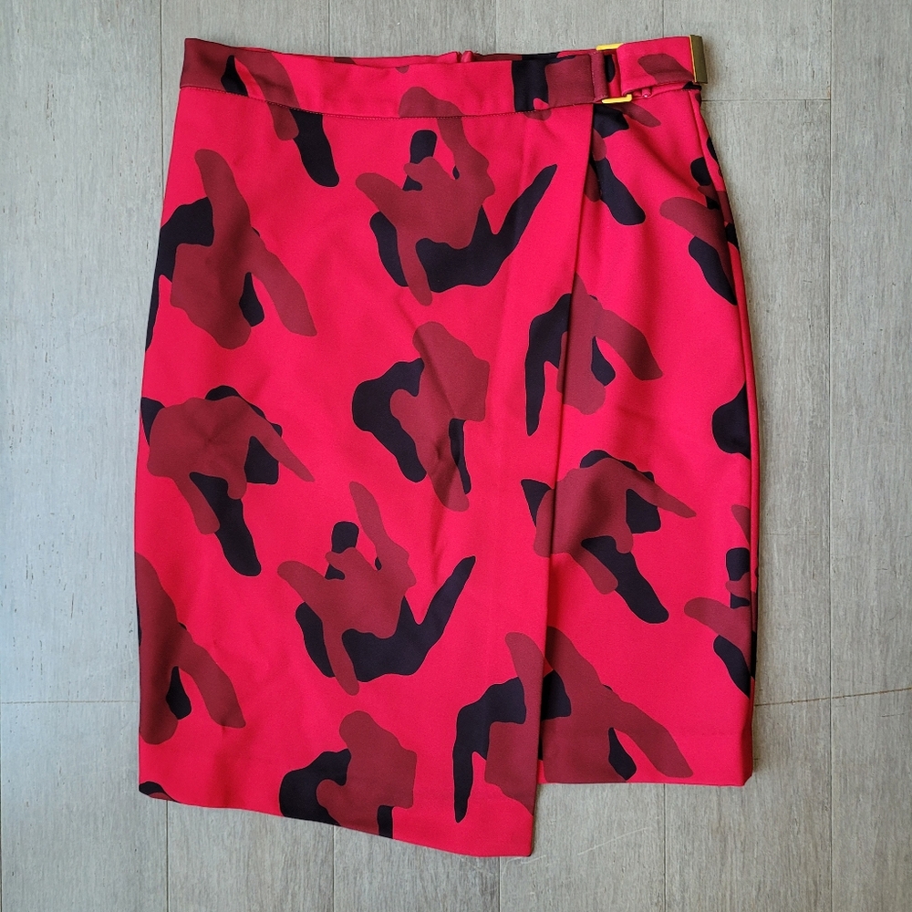 Women's H&M Camouflage Faux Wrap Pencil Skirt